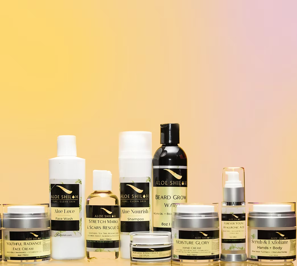 Aloe Shiloh skin and beard care products